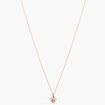 Single CZ Delicate Charm Silver Pendant Necklace