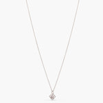 Single CZ Delicate Charm Silver Pendant Necklace