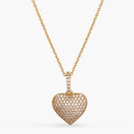 Necklaces Love CZ Charm Silver Delicate Pendant Necklace