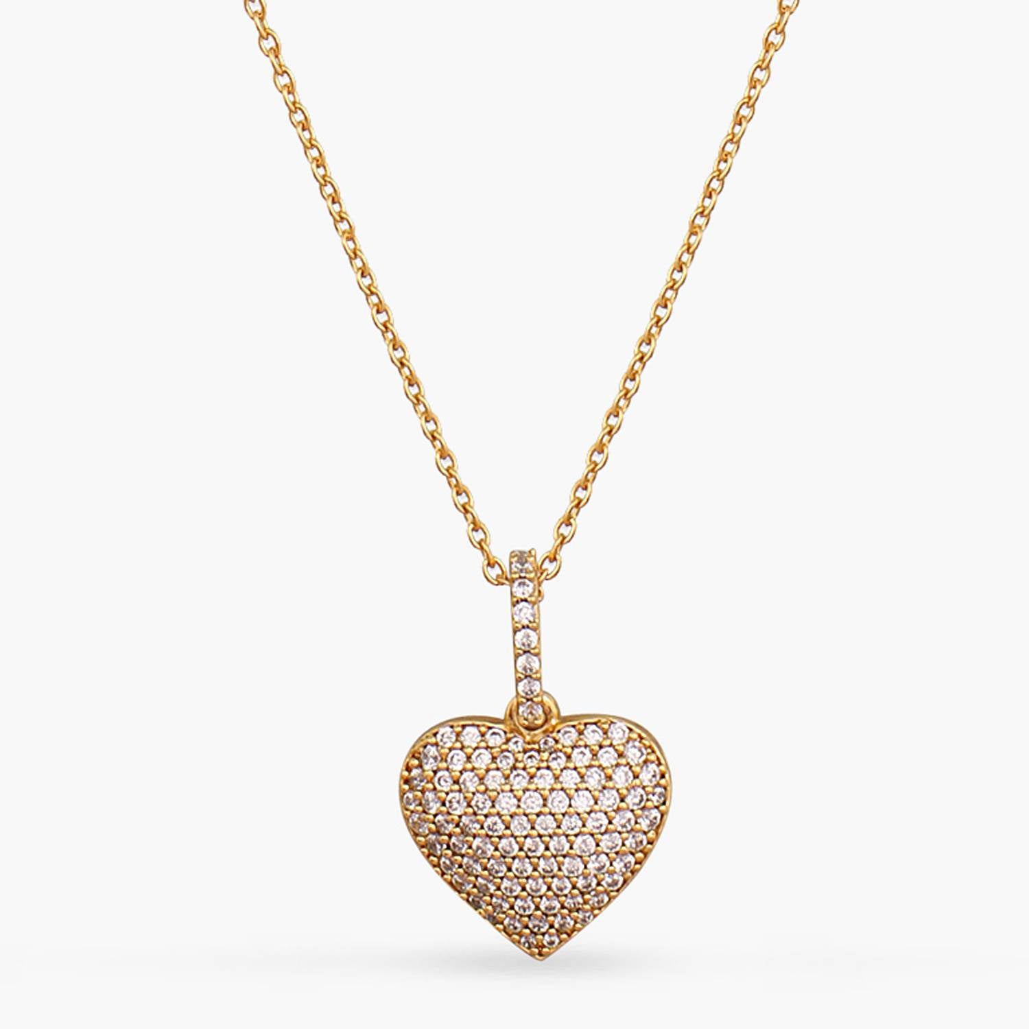 Necklaces Love CZ Charm Silver Delicate Pendant Necklace