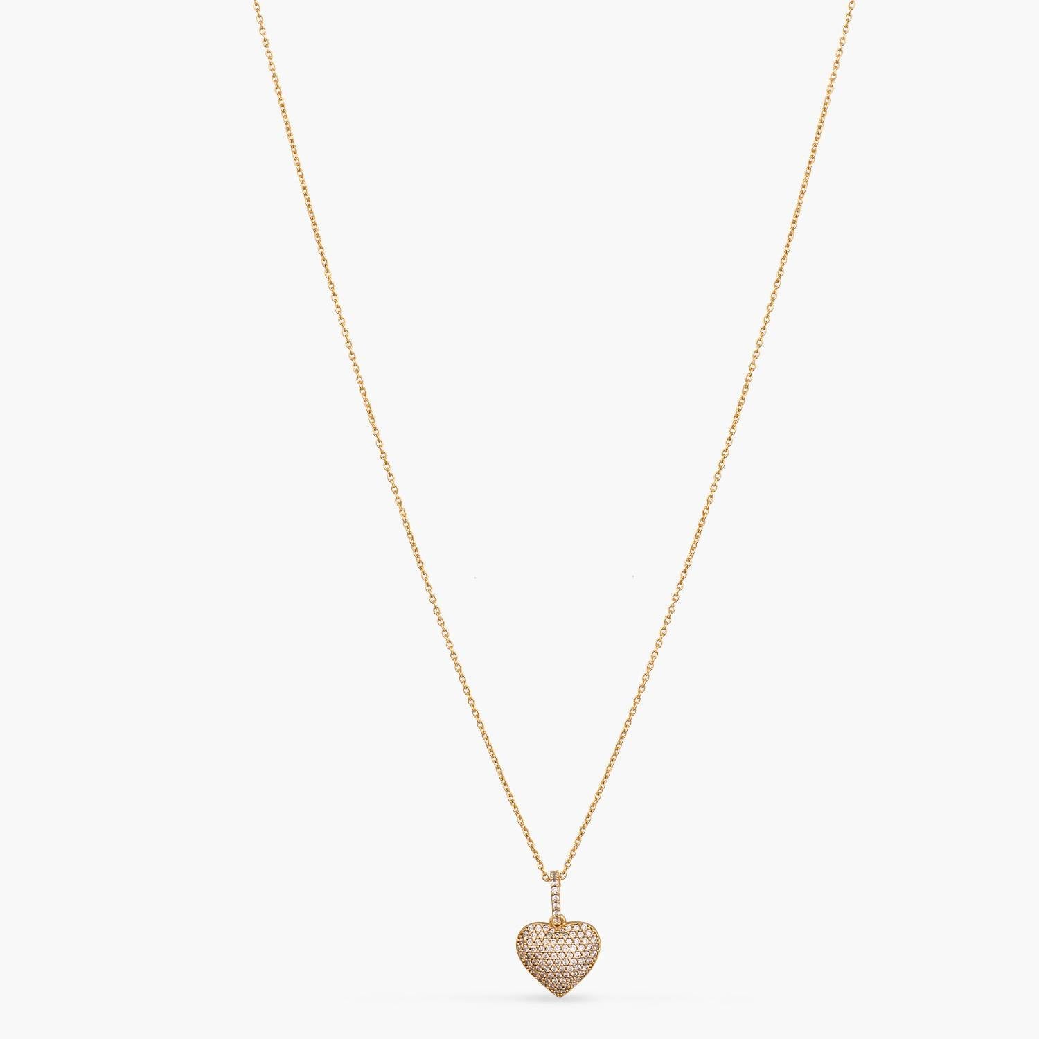 Necklaces Love CZ Charm Silver Delicate Pendant Necklace