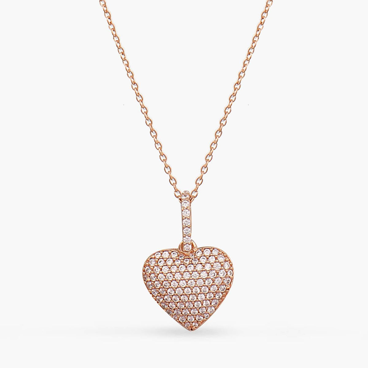 Necklaces Love CZ Charm Silver Delicate Pendant Necklace