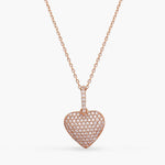 Necklaces Love CZ Charm Silver Delicate Pendant Necklace