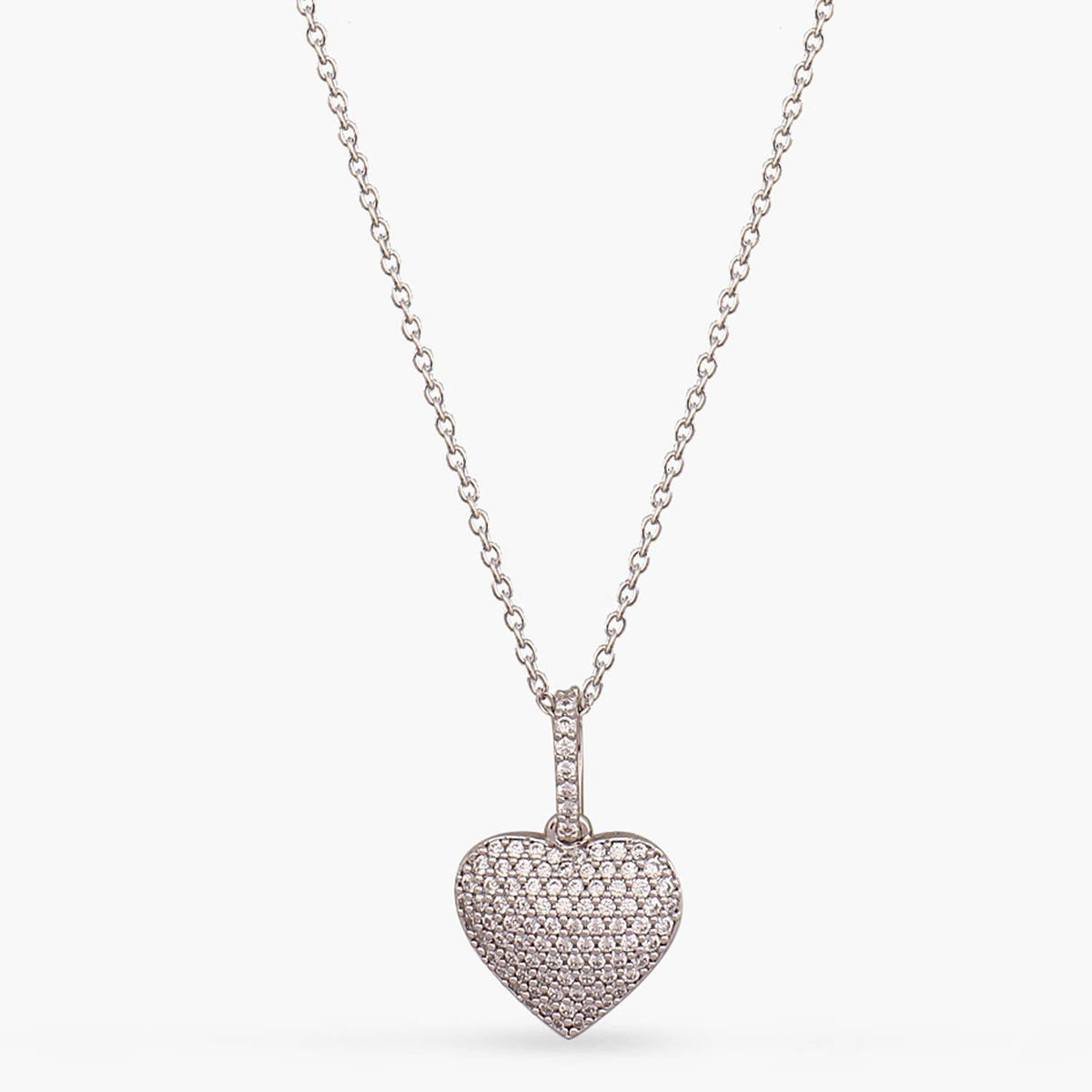 Necklaces Love CZ Charm Silver Delicate Pendant Necklace