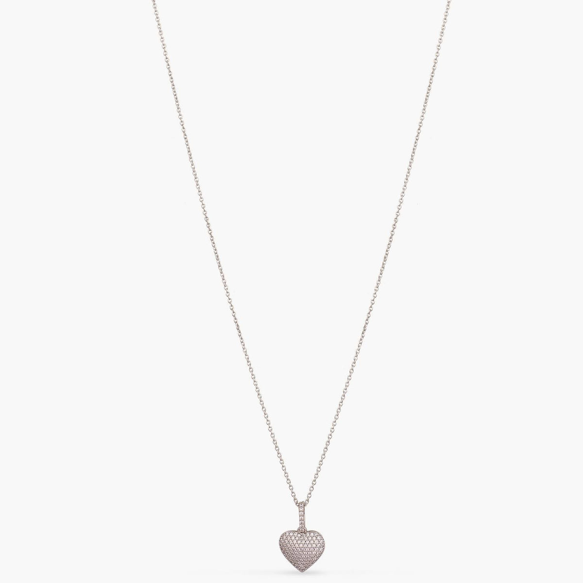 Necklaces Love CZ Charm Silver Delicate Pendant Necklace
