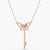 Butterfly Drop CZ Charm Delicate Silver Necklace