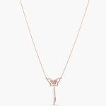 Necklaces Butterfly Drop CZ Charm Delicate Silver Necklace