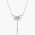 Butterfly Drop CZ Charm Delicate Silver Necklace