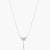 Butterfly Drop CZ Charm Delicate Silver Necklace