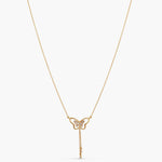 Necklaces Butterfly Drop CZ Charm Delicate Silver Necklace