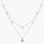 Double Layer CZ Charm Dainty Silver Necklace