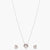 Moonlight CZ Charm Delicate Silver Necklace Set