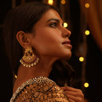 Earrings Avni Antique Silver Chandbali Earrings