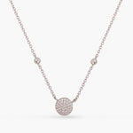 Necklaces Single CZ Charm Delicate Silver Necklace