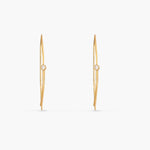Earrings Simple CZ Silver Hoop Earrings