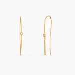 Earrings Simple CZ Silver Hoop Earrings