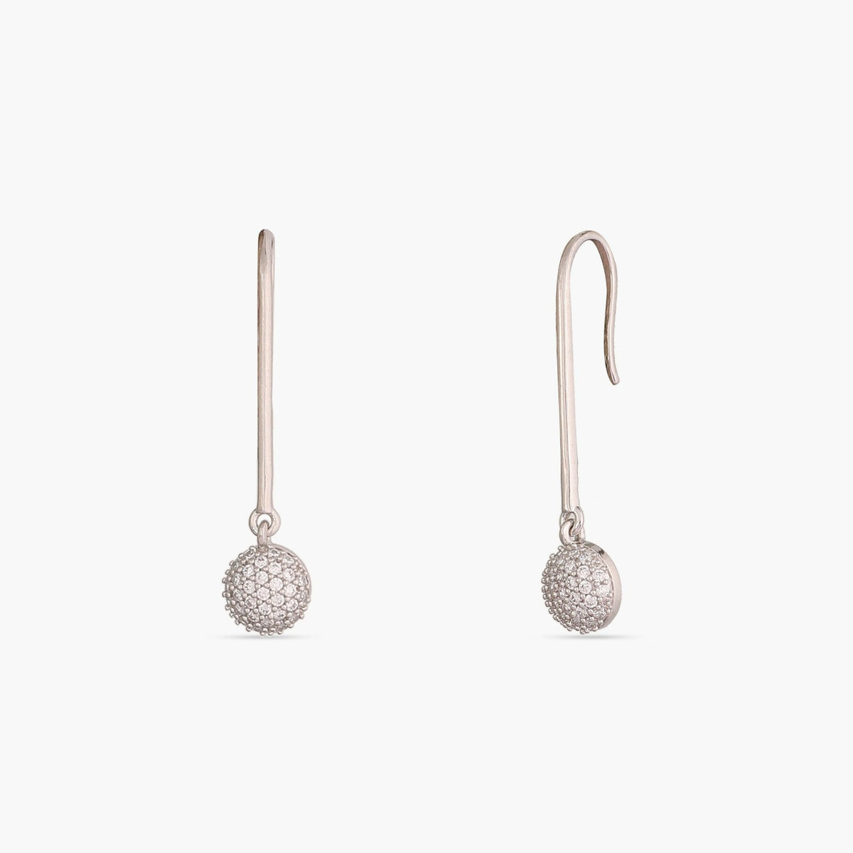 Simple Silver Drop Earrings