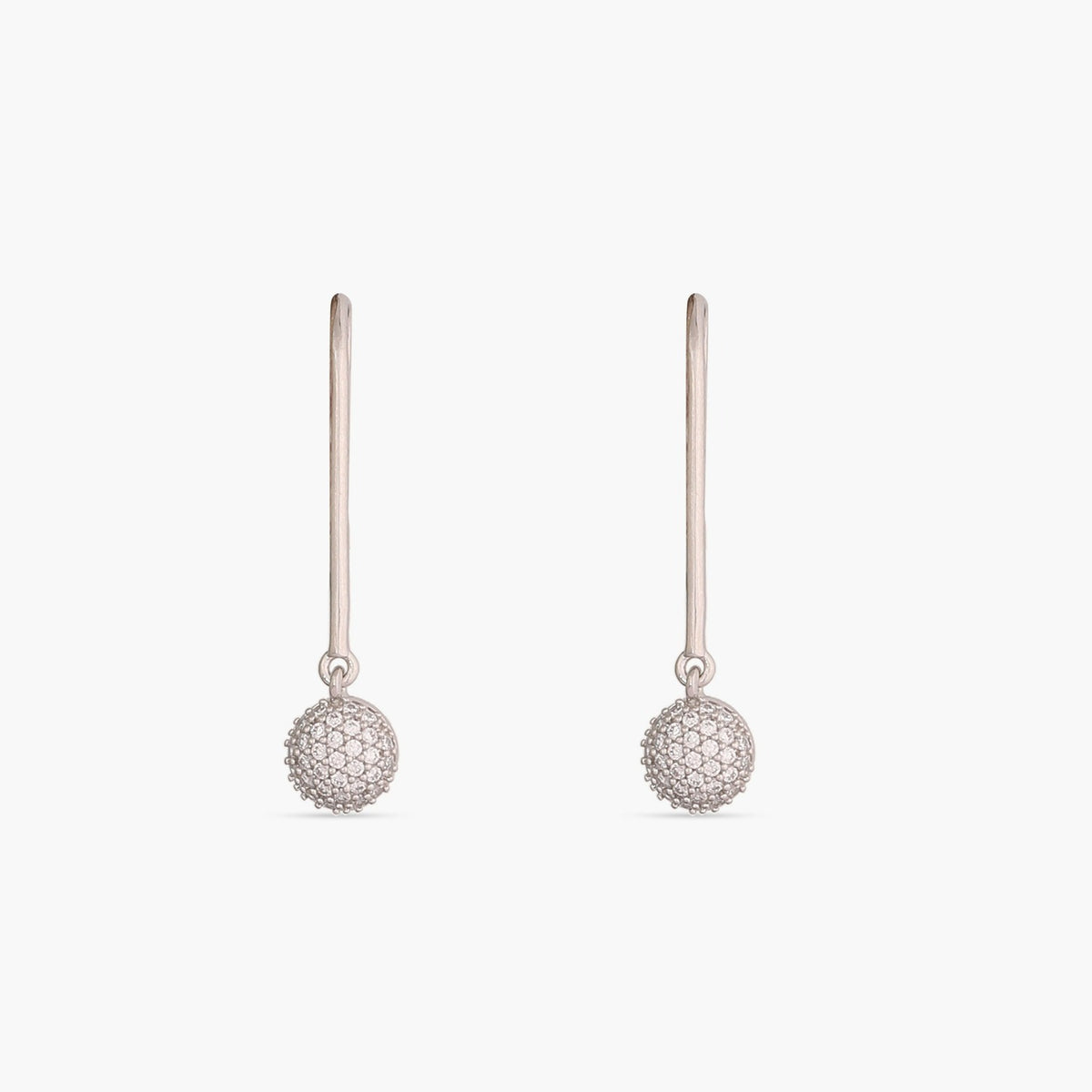 Simple Silver Drop Earrings