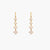 Eva Gold Plated Moissanite Silver Drop Earrings 