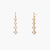 Eva Gold Plated Moissanite Silver Drop Earrings 