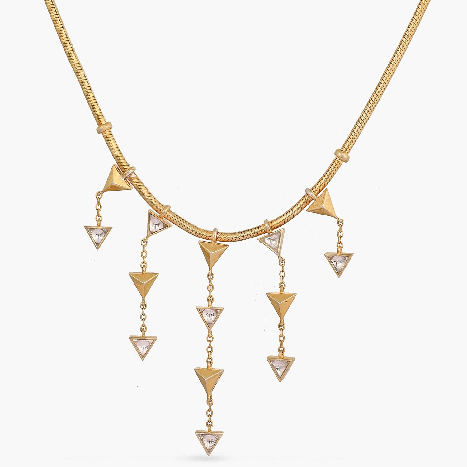 Necklaces Pyramid Dainty Statement Silver Necklace