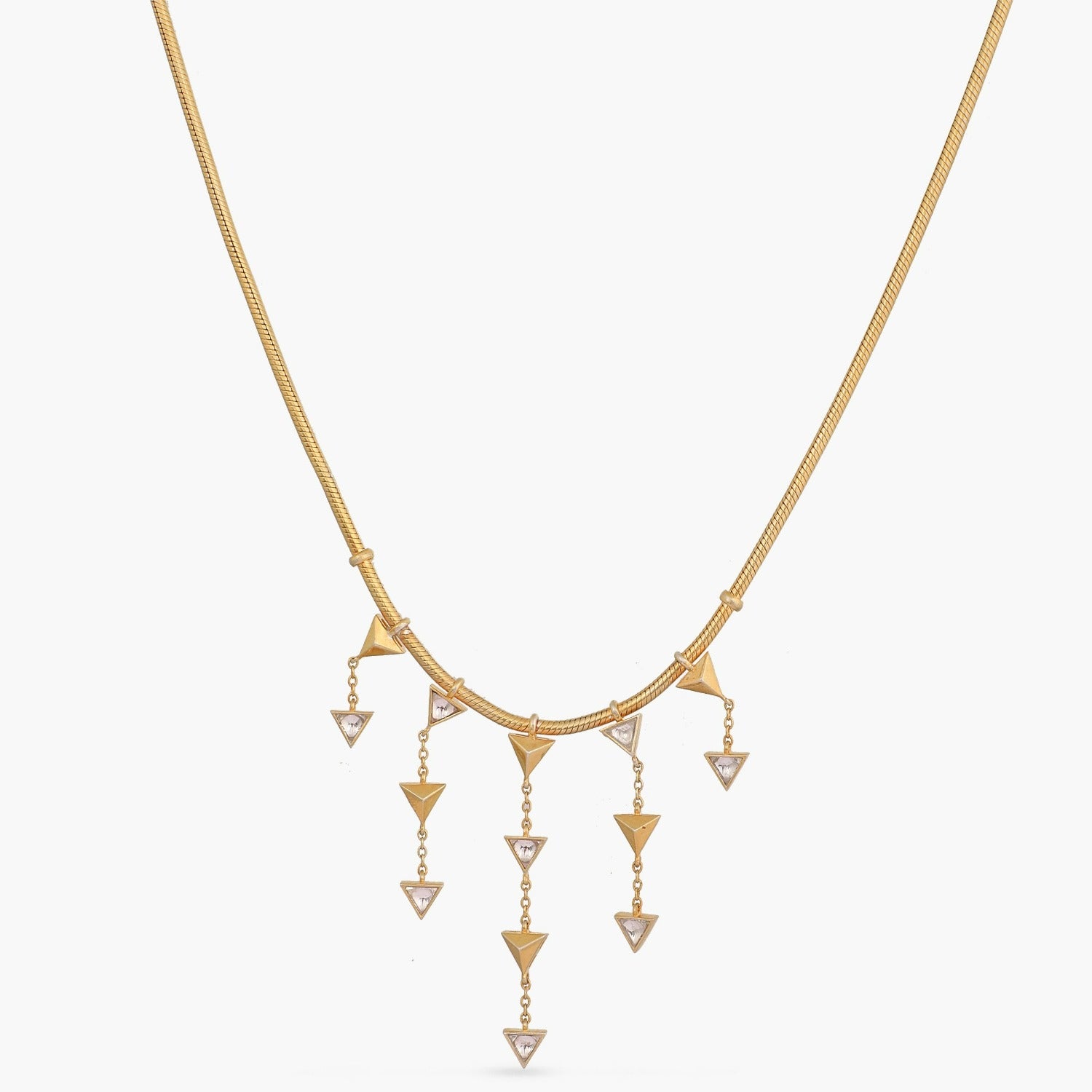 Necklaces Pyramid Dainty Statement Silver Necklace
