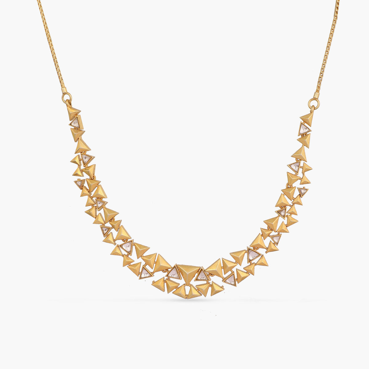 Necklaces Pyramid Statement Silver Necklace