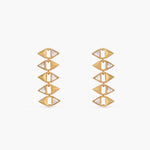 Earrings Pyramid Minimal Silver Drop Earrings