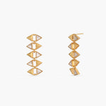 Earrings Pyramid Minimal Silver Drop Earrings