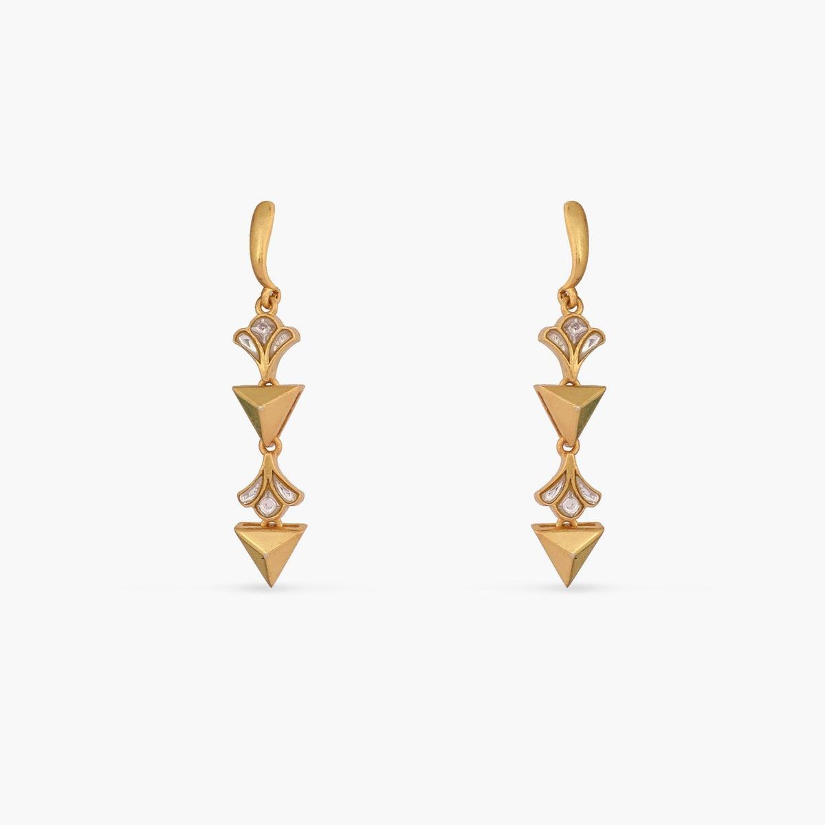 Pyramid Minimal Drop Earrings