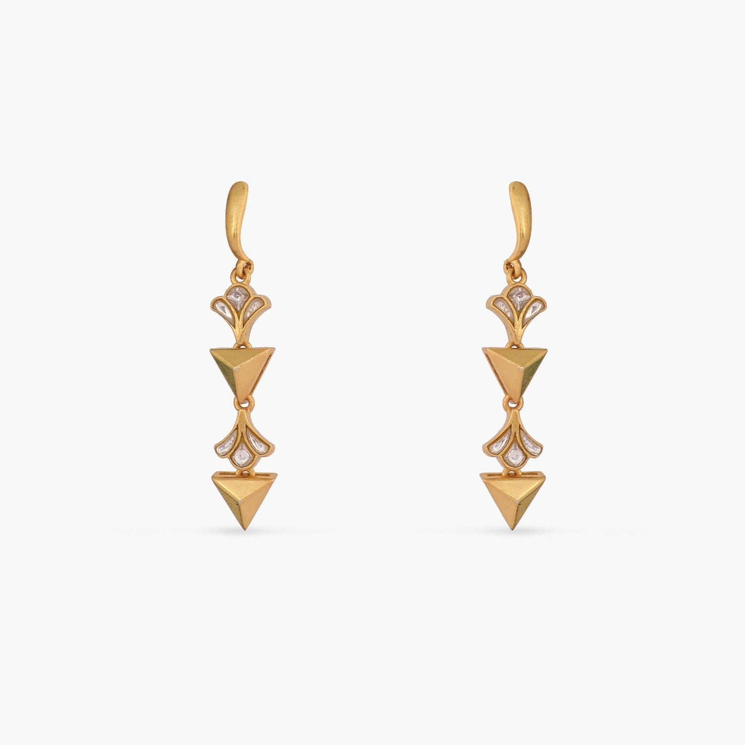 Pyramid Minimal Drop Earrings