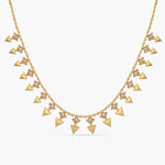 Necklaces Pyramid Two Layer Silver Necklace