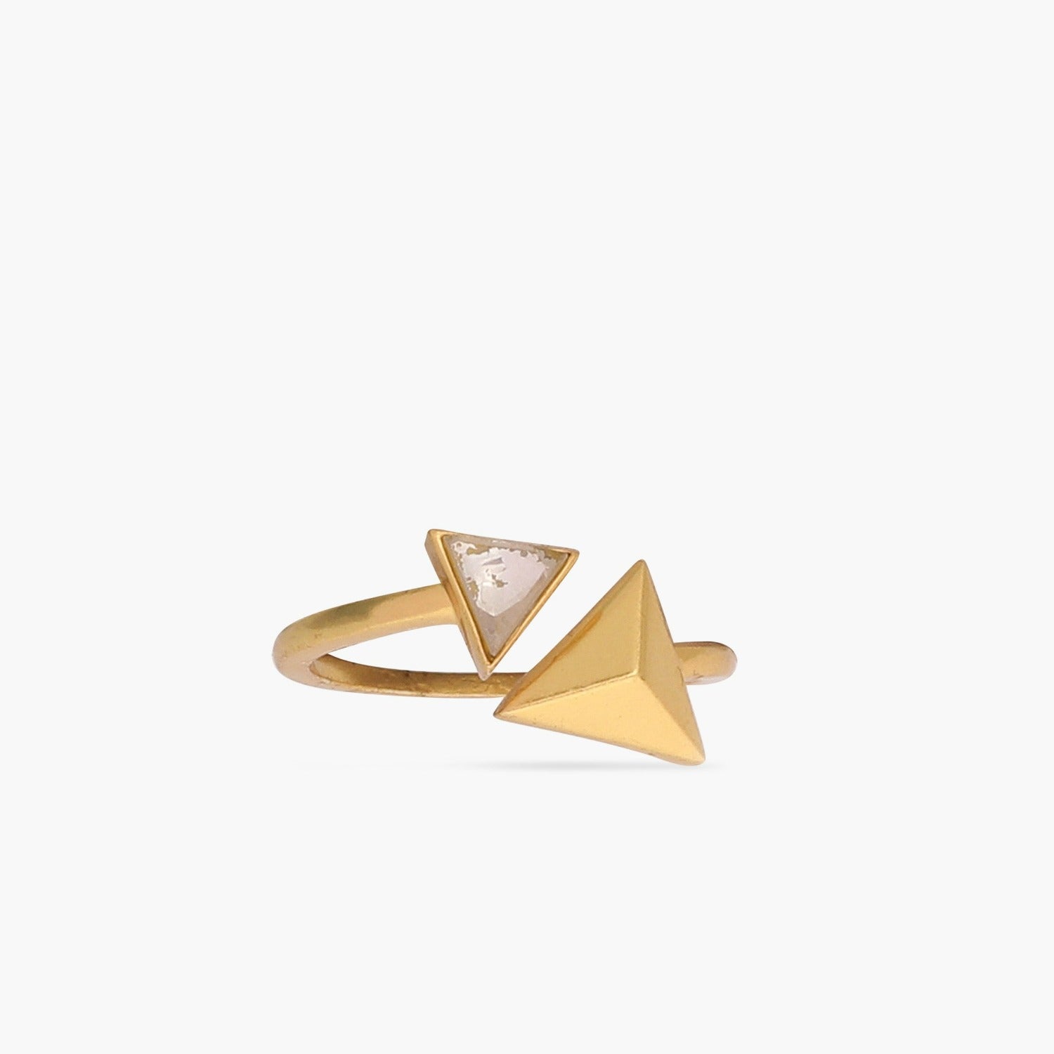 Pyramid Dainty Silver Finger Ring