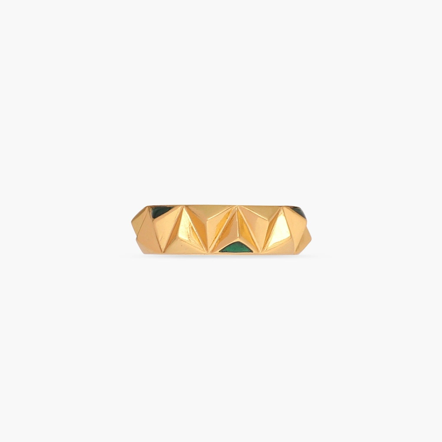 Finger Ring Pyramid Band Silver Finger Ring