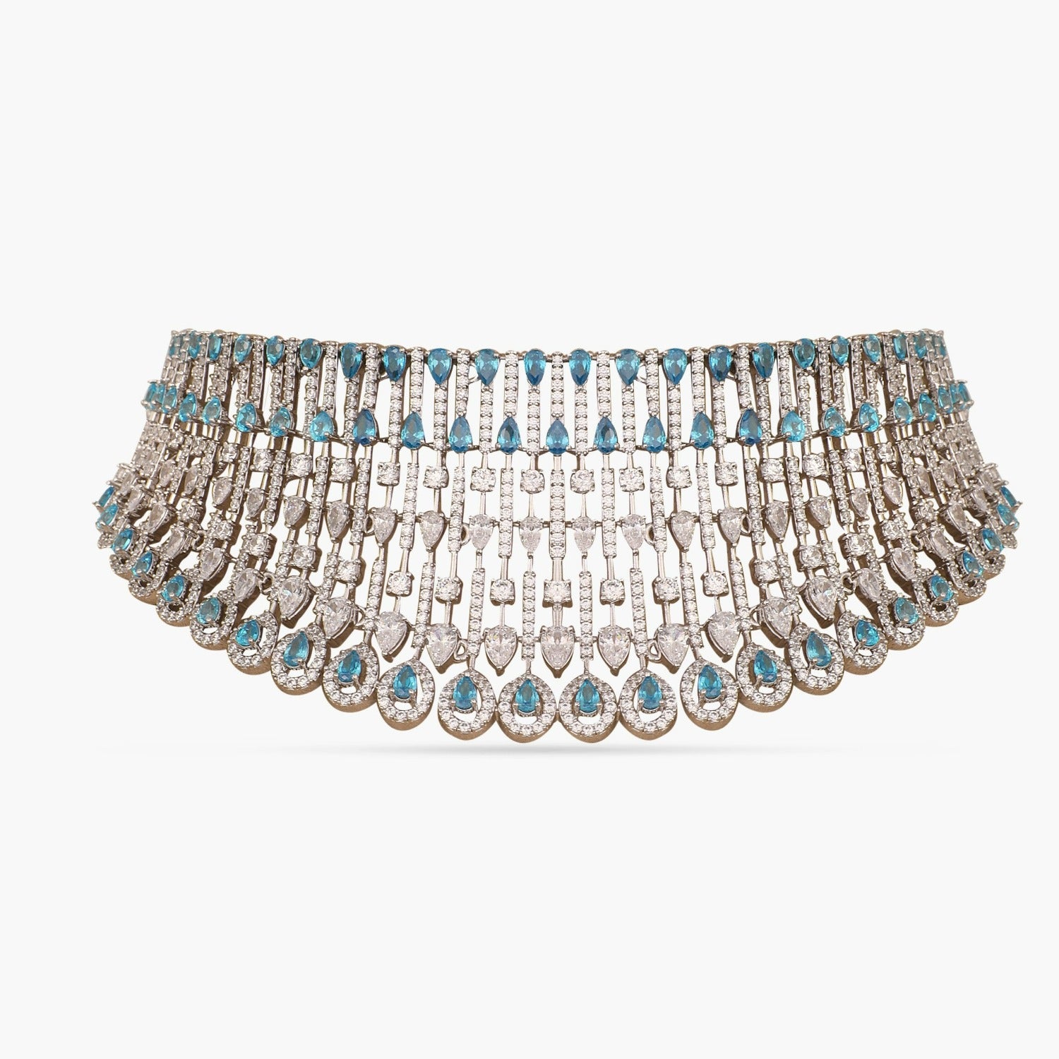 Necklaces Elegance Grand CZ Silver Choker