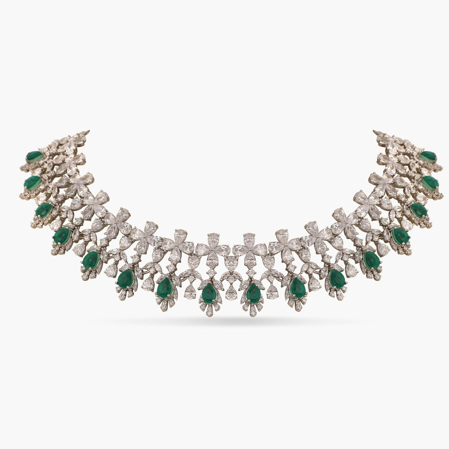 Necklaces Bud CZ Grand Silver Necklace