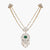 Lavalliere CZ Two Layer Silver Necklace