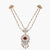 Lavalliere CZ Two Layer Silver Necklace