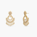 Earrings Elegance CZ Silver Chandbali Earrings