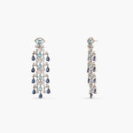 Earrings Aqua Shine CZ Drop Silver Earrings