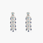 Earrings Aqua Shine CZ Drop Silver Earrings