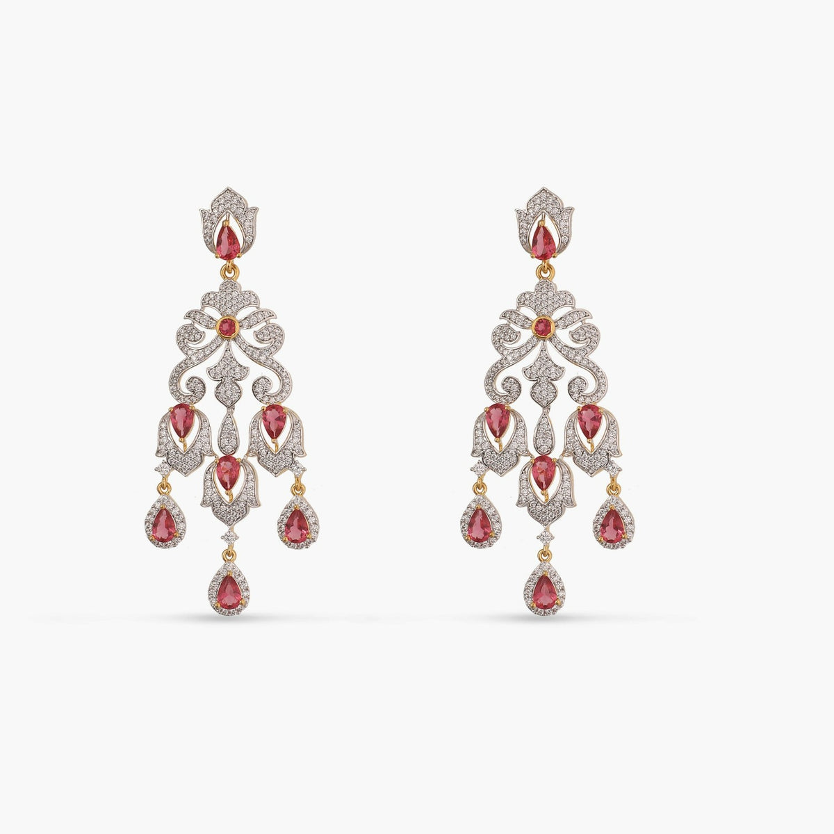 Brilliance CZ Drop Silver Earrings