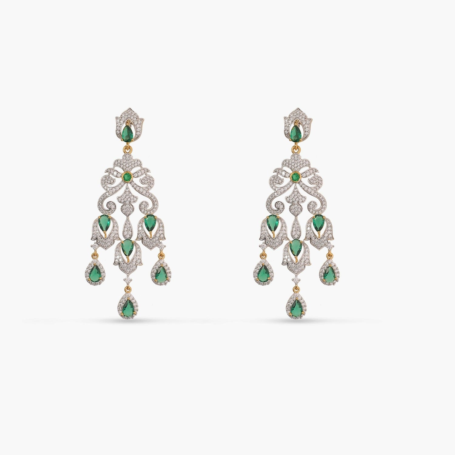 Earrings Brilliance CZ Drop Silver Earrings
