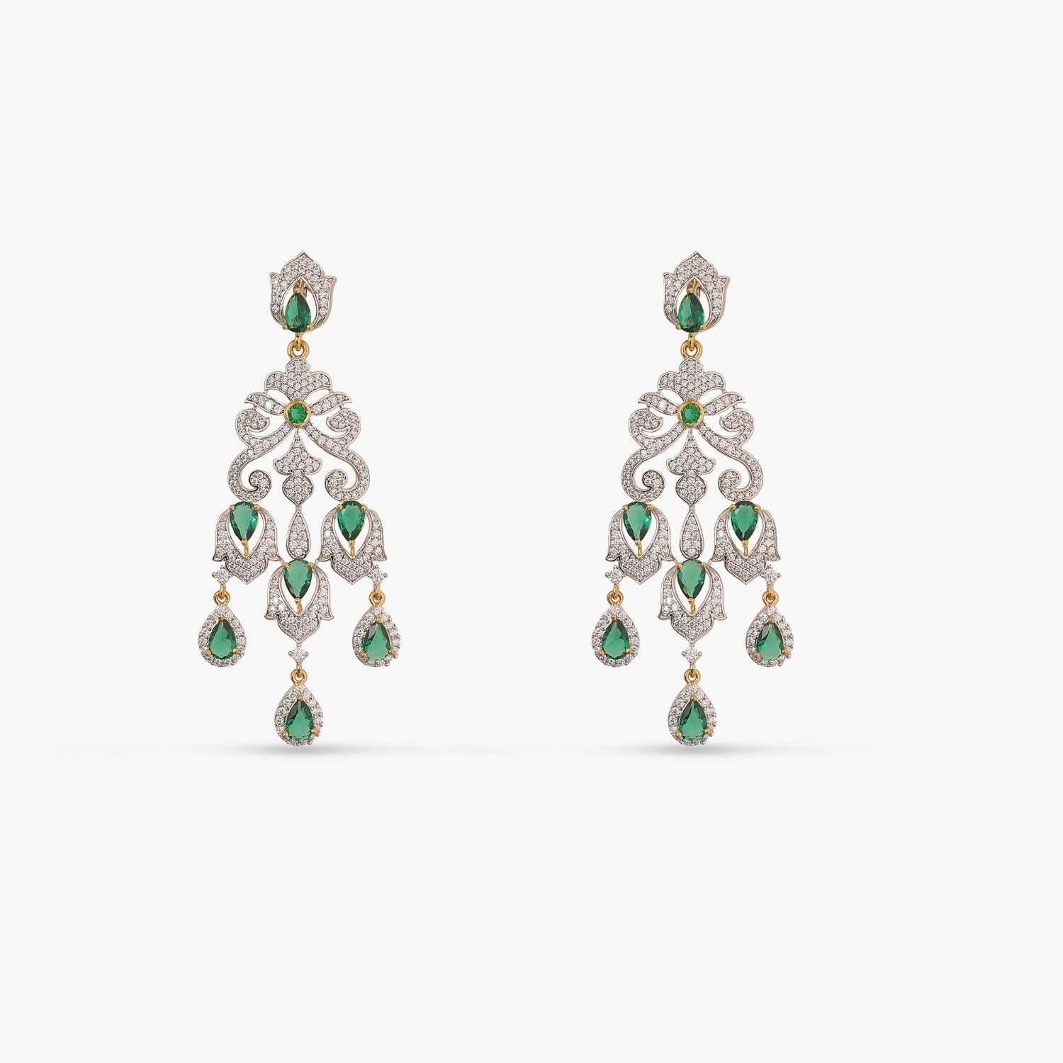 Brilliance CZ Drop Silver Earrings