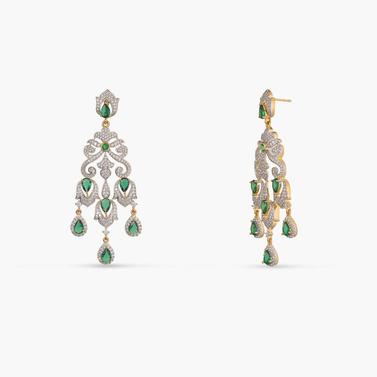 Earrings Brilliance CZ Drop Silver Earrings