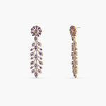 Earrings Amethyst Shine CZ Drop Silver Earrings