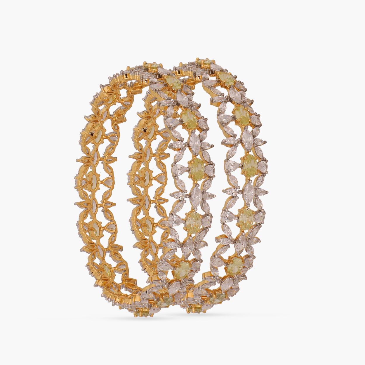 Bangles Sparkling CZ Silver Bangles