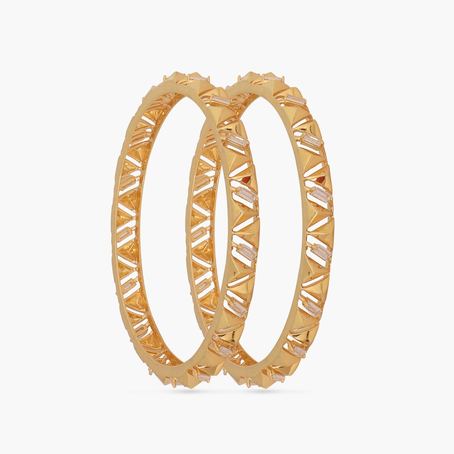 Bangles Pyramid Delicate Silver Bangles