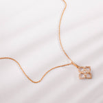Necklaces Floral CZ Delicate Silver Pendant Necklace