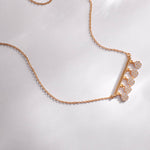 Necklaces Five CZ Delicate Charm Silver Necklace